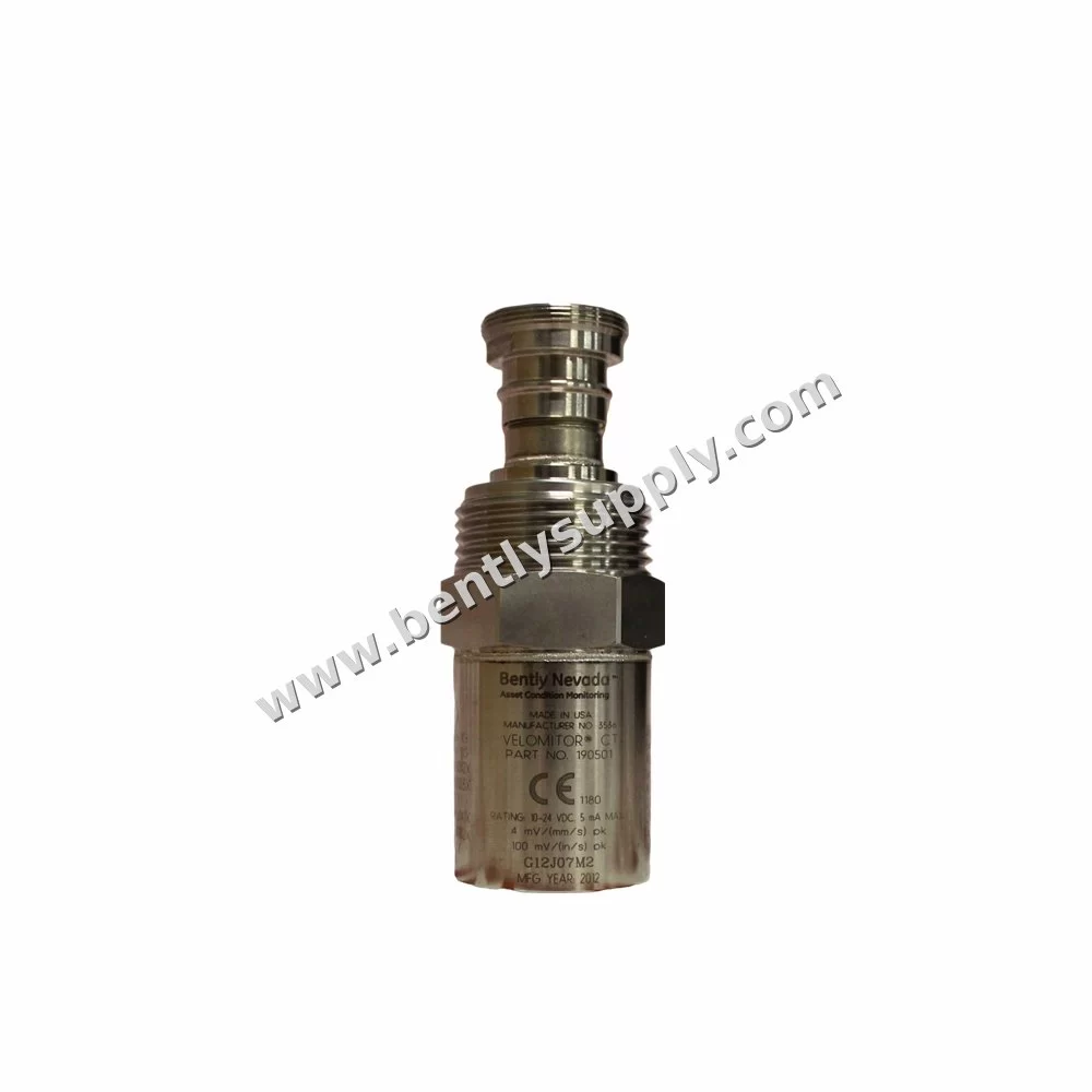 Bently Nevada 190501-00-00-00 product photo — Bently Nevada 190501-00-00-00 Velomitor CT Velocity Transducer